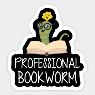 Professional Bookworm Sticker